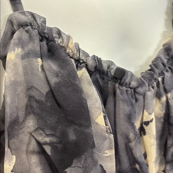 Rebecca Taylor floral ruffle 100%silk tank blouse sz 6 - Picture 3 of 6